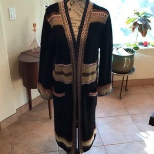 Anthropologie Do Everything in Love Black Kimono One Size